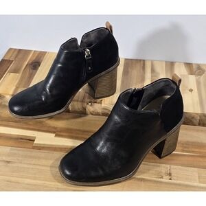 DR‎ SCHOLL'S 9M BLACK ROXANNE ANKLE BOOTS FAUX LEATHER GREAT CONDITION